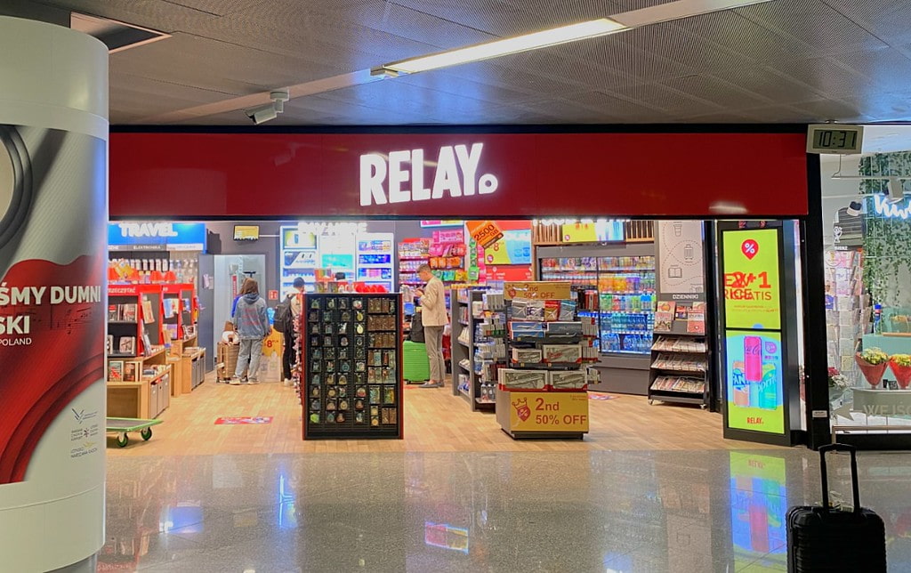 Relay convenience store at Warsaw Chopin Airport
